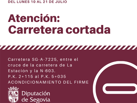 Imagen La Diputación acondicionará el firme de la carretera entre El Espinar y la N-603 y su acceso a La Estación, para lo que llevará a cabo cortes de tráfico
